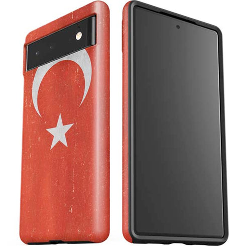 Turkish Flag Distressed Google Pixel 6 Case